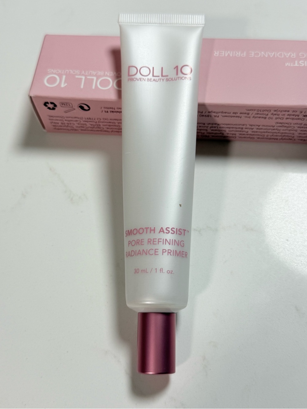 Doll 10 Smooth Assist Pore Refining Radiance Primer - Pink & White